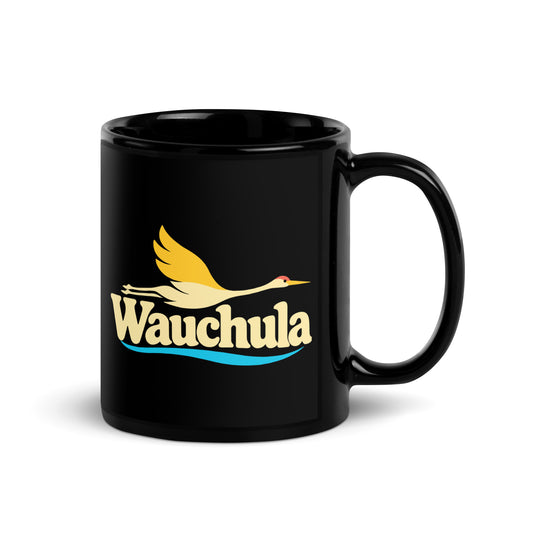 Wauchula — Black mug, 11 oz, right side, logo on both sides