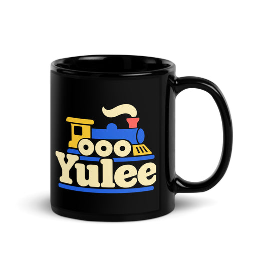 Yulee — Black mug, 11 oz, right side, logo on both sides