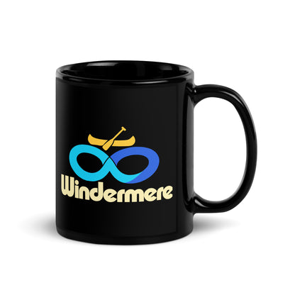 Windermere — Black mug, 11 oz, right side, logo on both sides