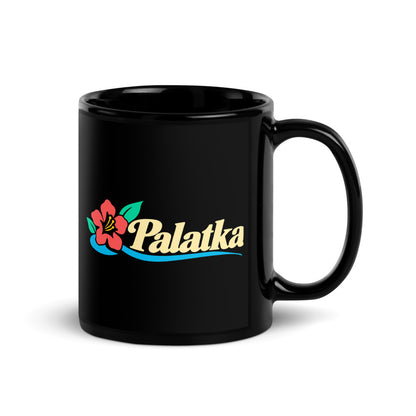 Palatka — black mug, 11 oz, right side, logo on both sides