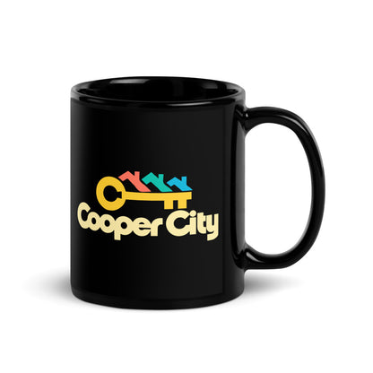 Cooper City — black mug, 11 oz, right side, logo on both sides