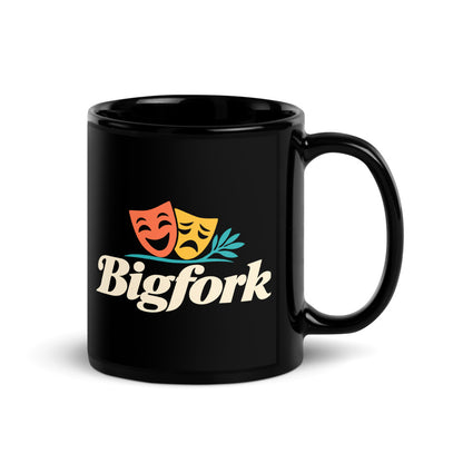 Bigfork — black mug, 11 oz, right side, logo on both sides