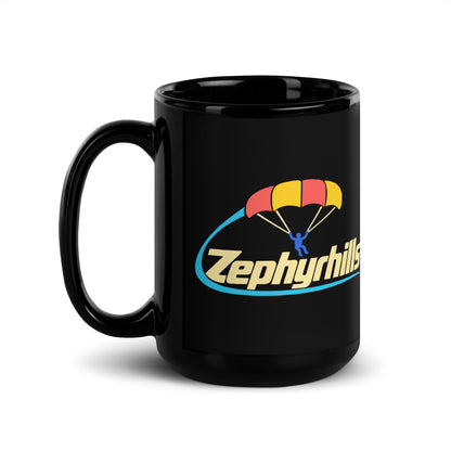 Zephyrhills — Black mug, 15 oz, left side, logo on both sides