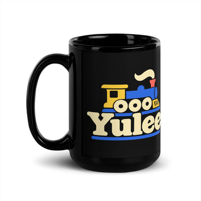 Yulee — Black mug, 15 oz, left side, logo on both sides