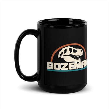 Bozeman — black mug, 15 oz, left side, logo on both sides