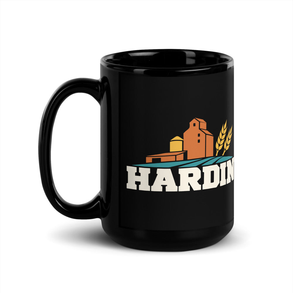 Hardin — black mug, 15 oz, left side, logo on both sides
