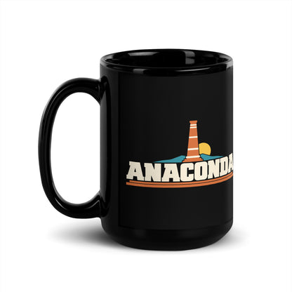 Anaconda — black mug, 15 oz, left side, logo on both sides
