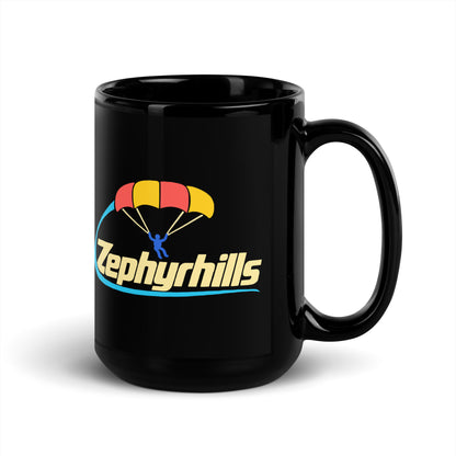 Zephyrhills — Black mug, 15 oz, right side, logo on both sides