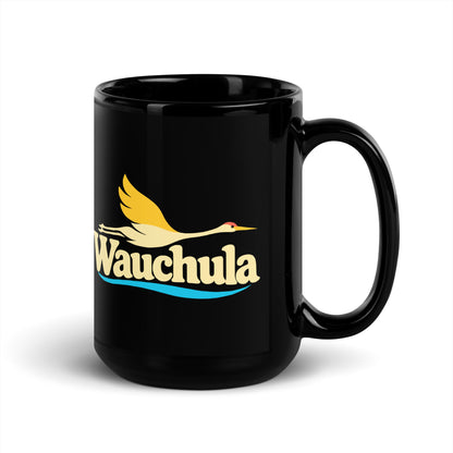 Wauchula — Black mug, 15 oz, right side, logo on both sides