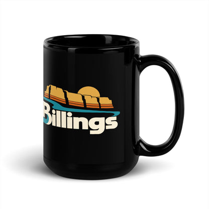 Billings — black mug, 15 oz, right side, logo on both sides