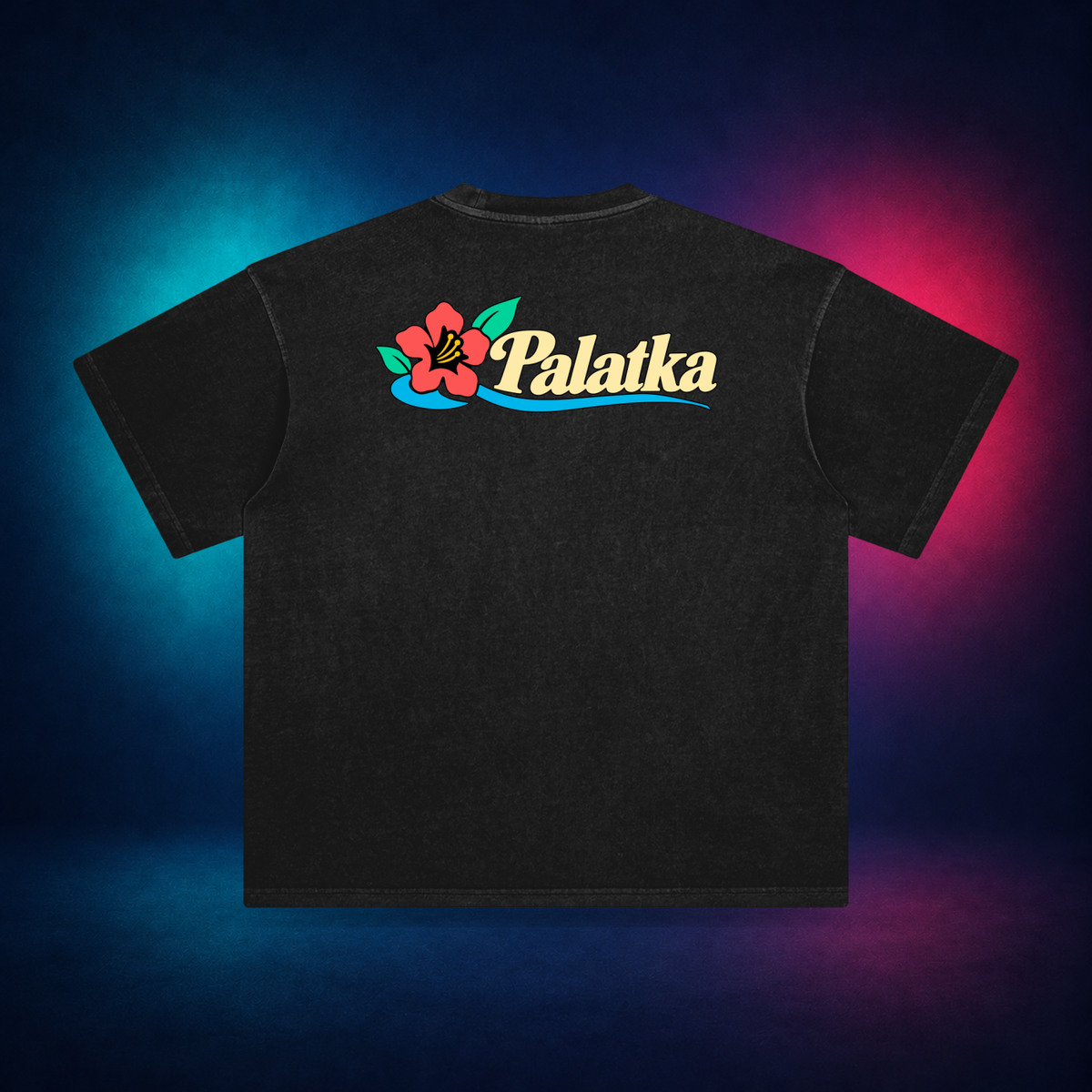 Palatka — Retro Black — large back print | Vision Neon midnight studio