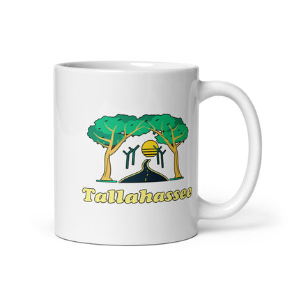 Tallahassee — White mug, 11 oz, logo on both sides