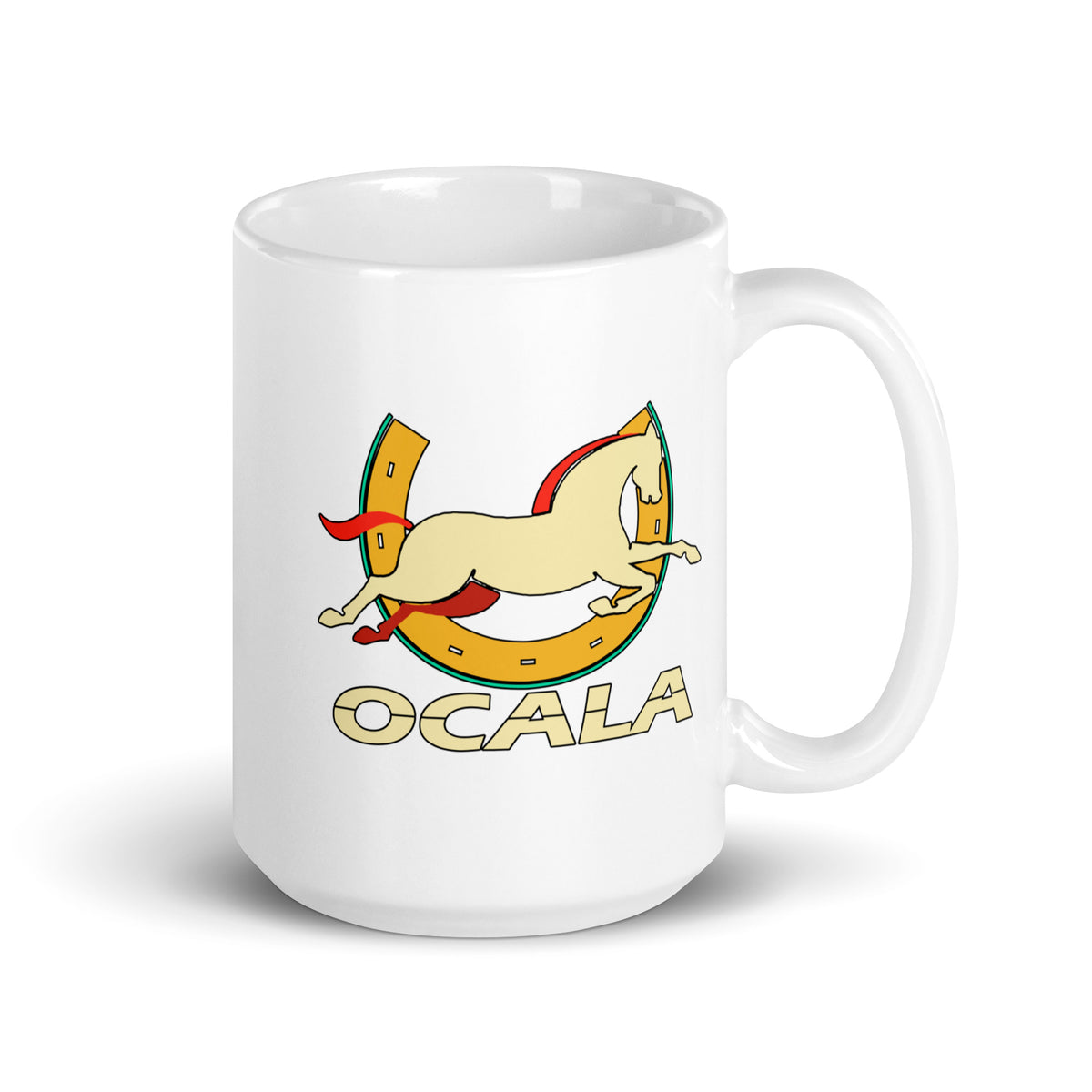 Ocala — White mug, 15 oz, logo on both sides