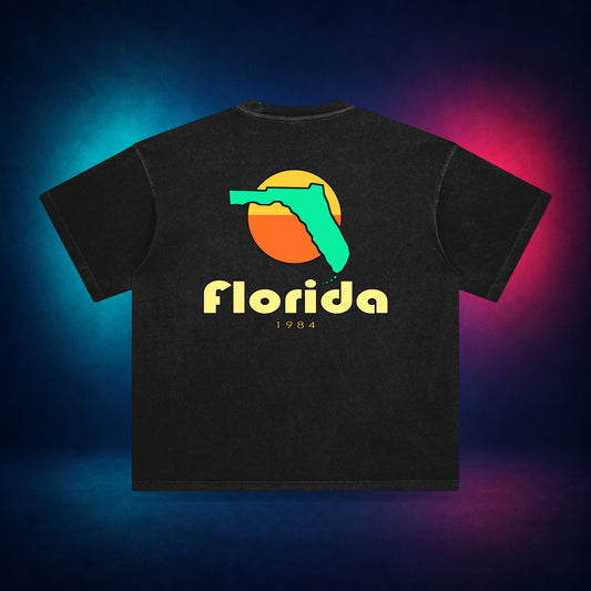 Florida 1984 — Retro Black — back only print | Vision Neon midnight studio