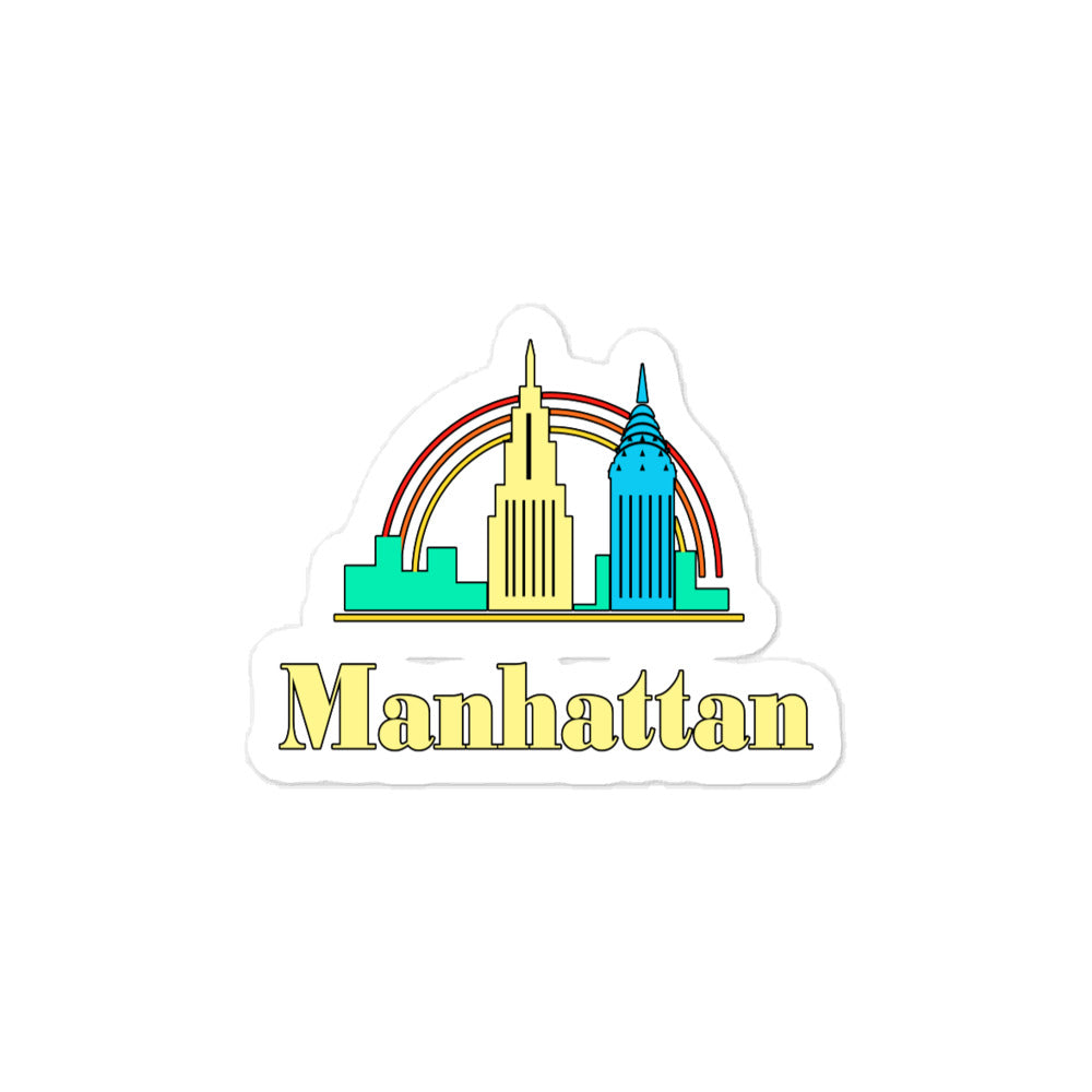 Manhattan — 3 x 4 inch vinyl decal