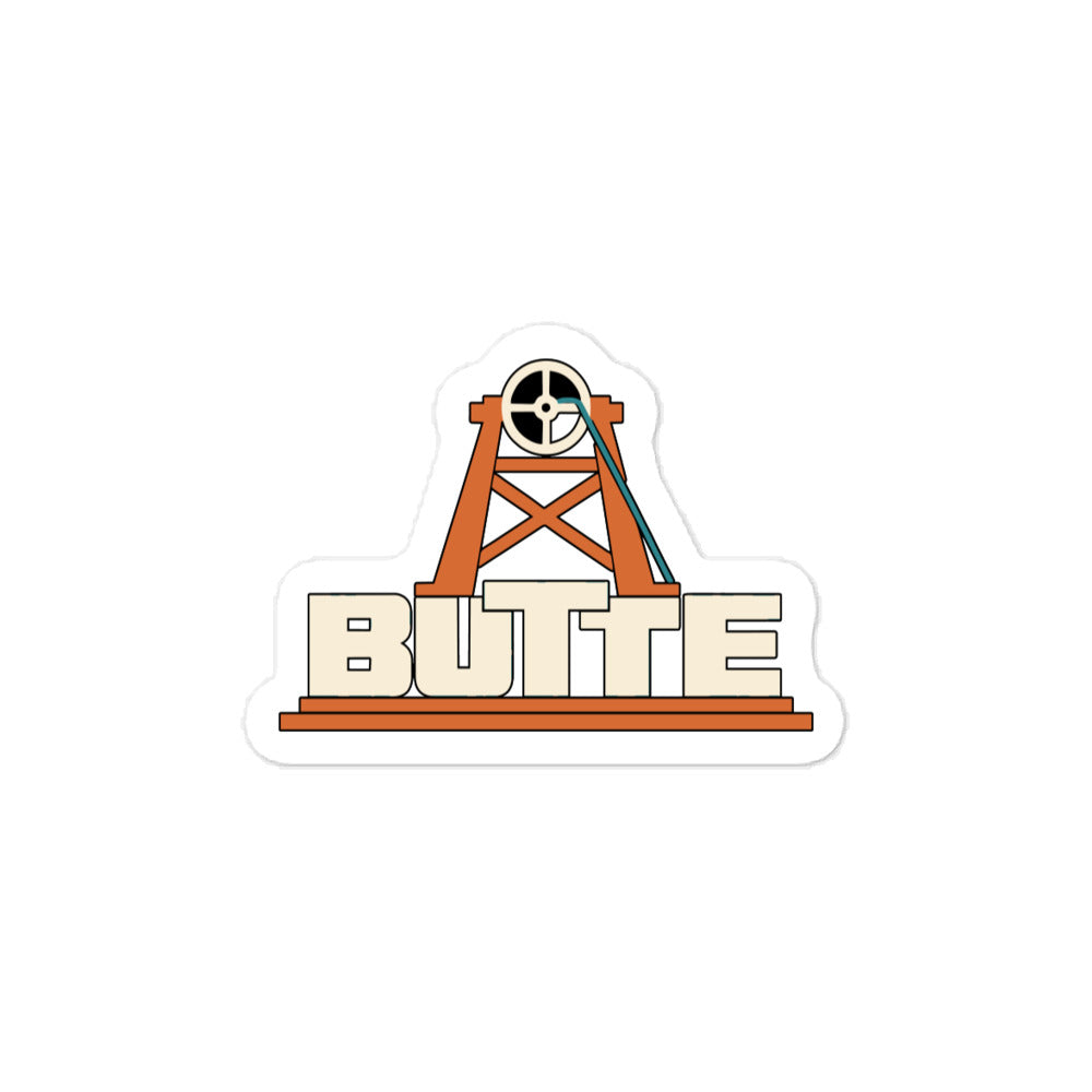 Butte — 3 x 4 inch vinyl decal