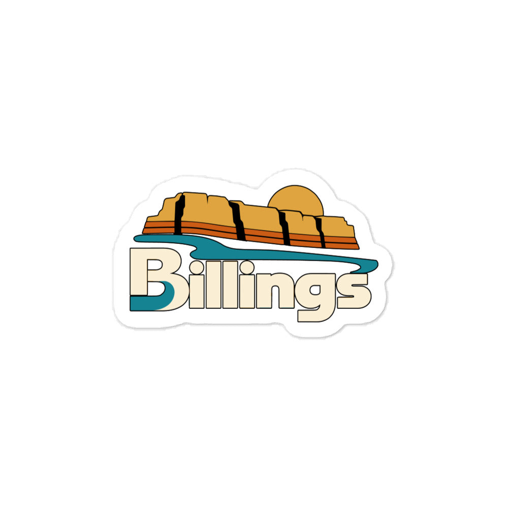 Billings — 3 x 4 inch vinyl decal