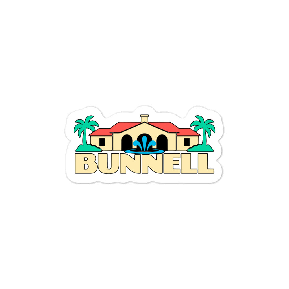 Bunnell — 3 x 4 inch vinyl decal