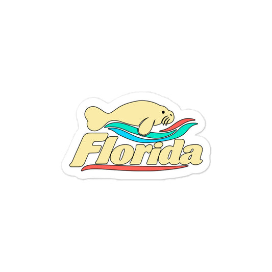 Florida Manatee — 3 x 4 inch vinyl decal