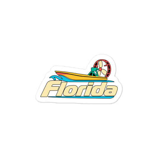 Florida Airboat — 3 x 4 inch vinyl decal