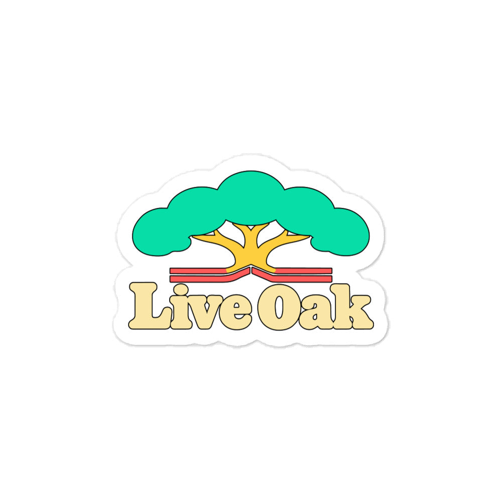 Live Oak — 3 x 4 inch vinyl decal