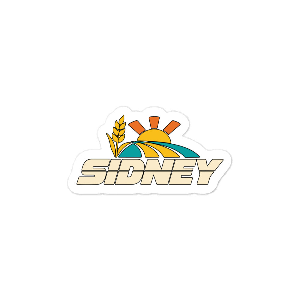 Sidney — 3 x 4 inch vinyl decal