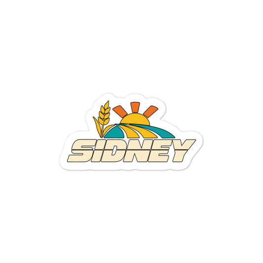 Sidney — 3 x 4 inch vinyl decal