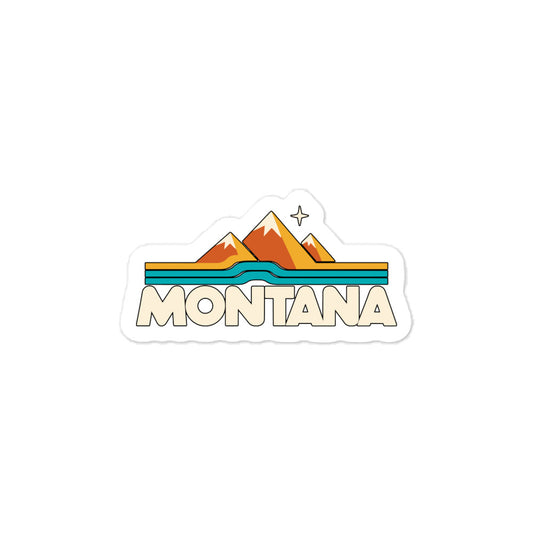 Montana Mountain Lines — 3 x 4 inch vinyl decal