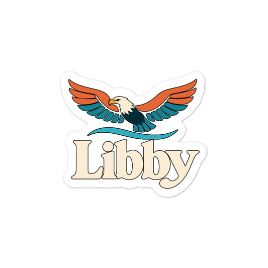 Libby — 3 x 4 inch vinyl decal