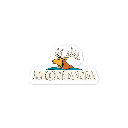 Montana Elk — 3 x 4 inch vinyl decal