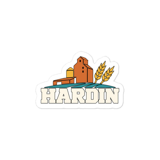 Hardin — 3 x 4 inch vinyl decal