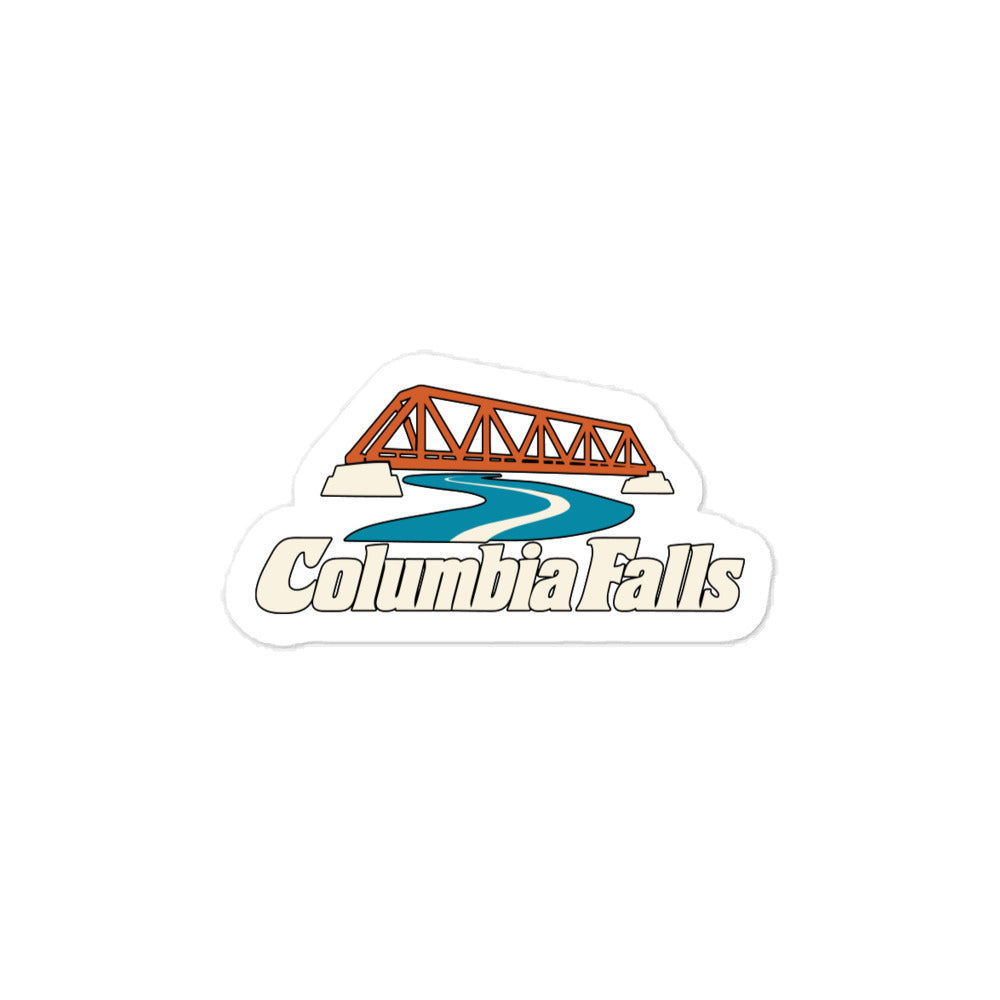 Columbia Falls — 3 x 4 inch vinyl decal