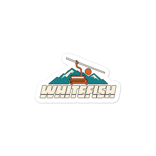 Whitefish — 3 x 4 inch vinyl decal