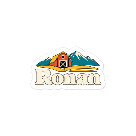 Ronan — 3 x 4 inch vinyl decal