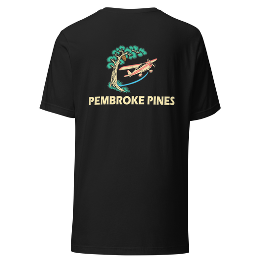Pembroke Pines city shirt in Vintage Black, back view showing the main city design