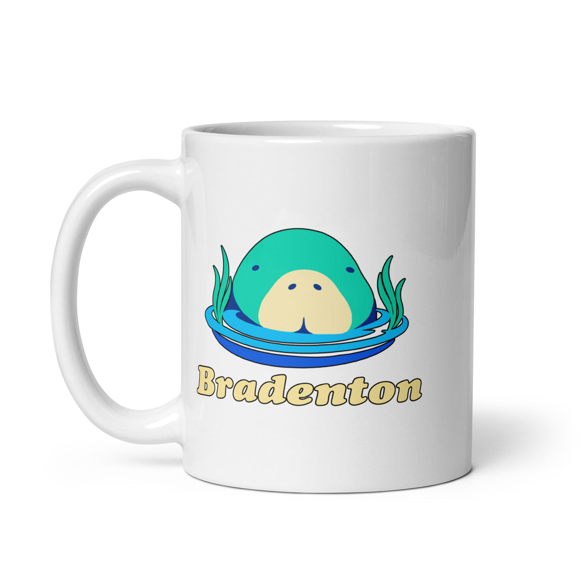 Bradenton — White mug, 11 oz, left side, logo on both sides