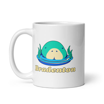 Bradenton — White mug, 11 oz, left side, logo on both sides