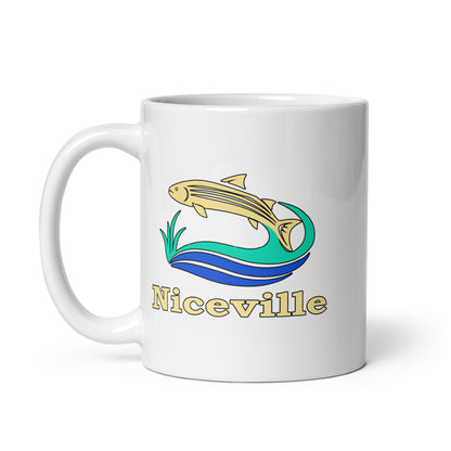 Niceville — White mug, 11 oz, left side, logo on both sides