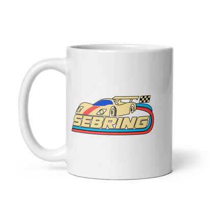 Sebring — White mug, 11 oz, left side, logo on both sides