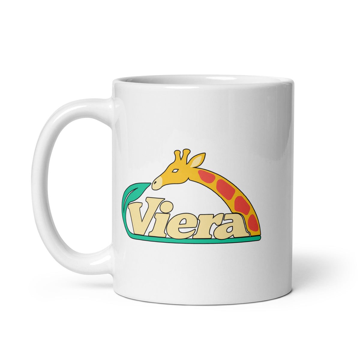 Viera — White mug, 11 oz, left side, logo on both sides