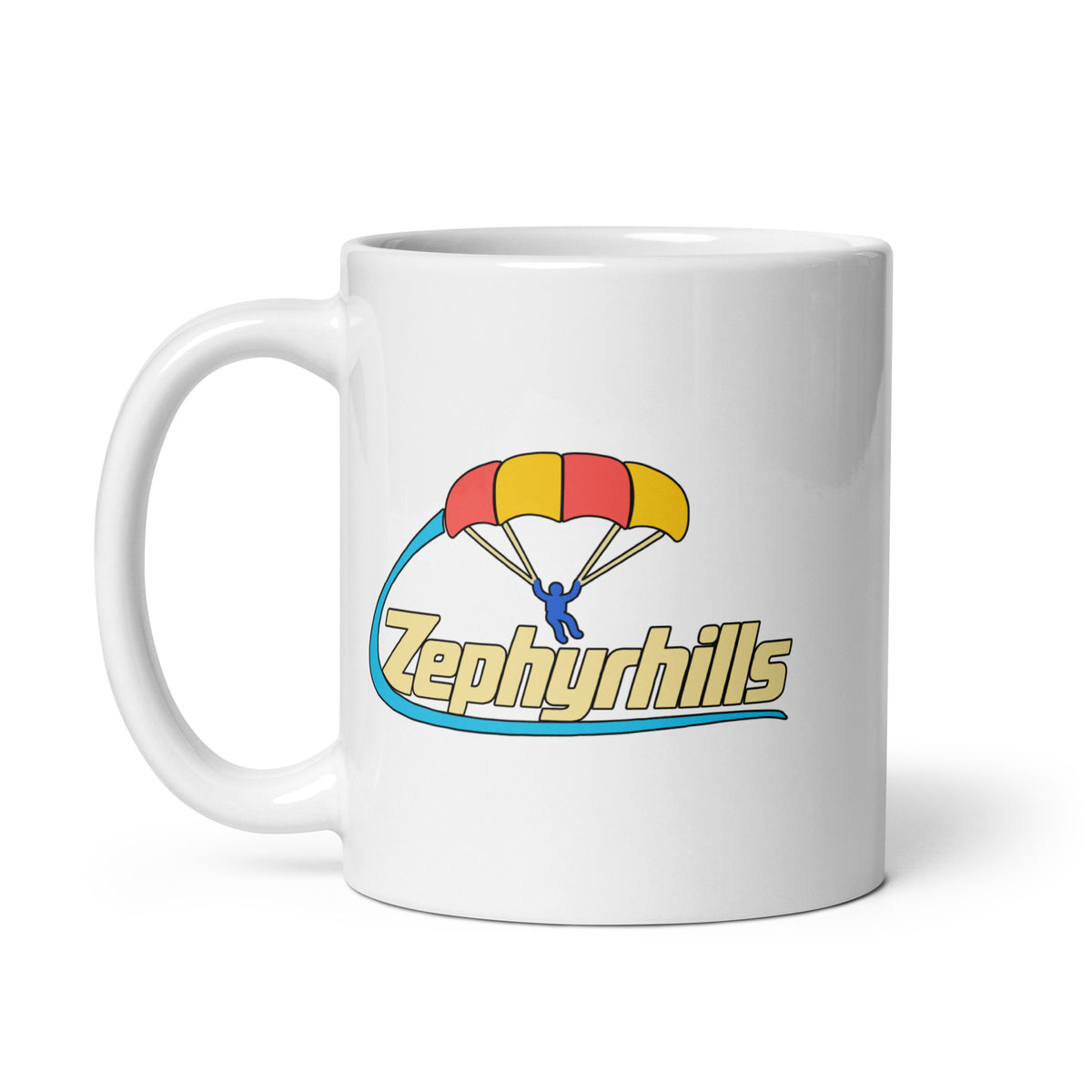 Zephyrhills — White mug, 11 oz, left side, logo on both sides
