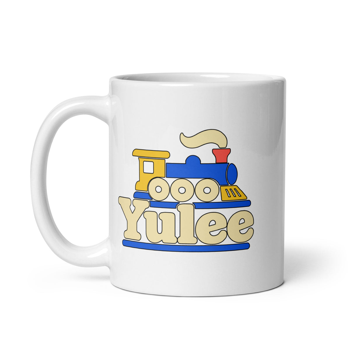Yulee — White mug, 11 oz, left side, logo on both sides