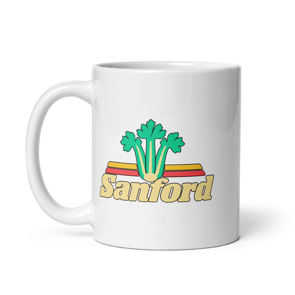 Sanford — White mug, 11 oz, left side, logo on both sides