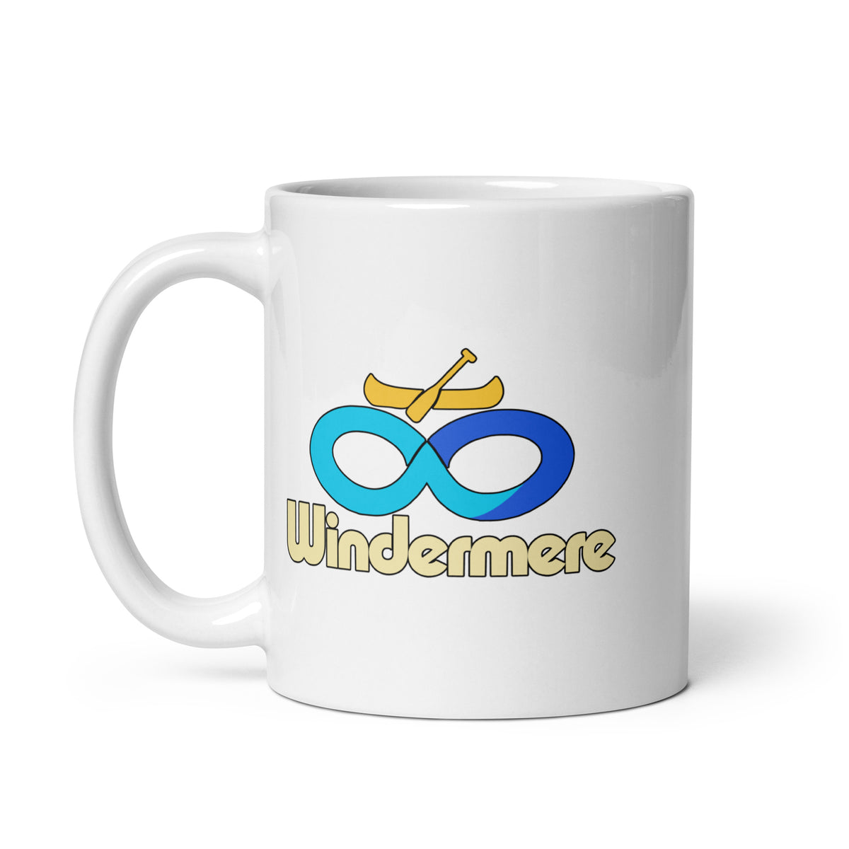 Windermere — White mug, 11 oz, left side, logo on both sides