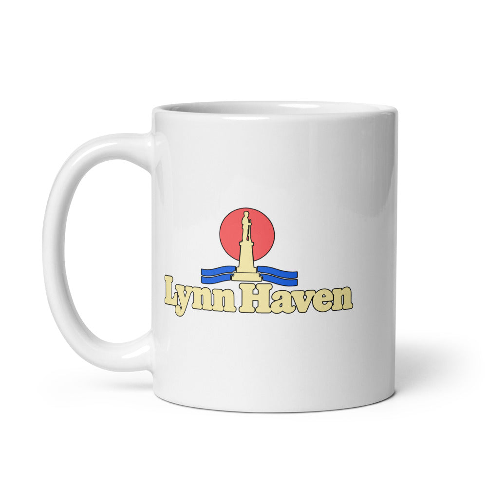 Lynn Haven — white mug, 11 oz, left side, logo on both sides