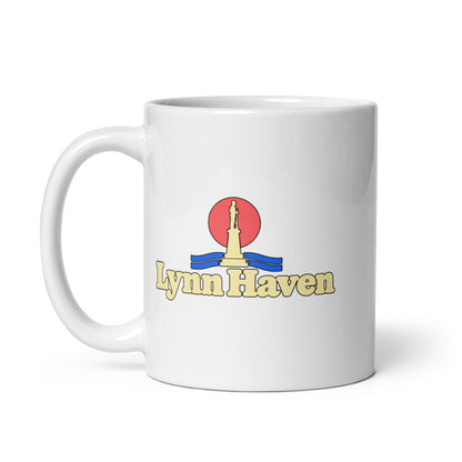 Lynn Haven — white mug, 11 oz, left side, logo on both sides