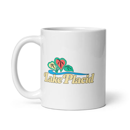 Lake Placid — white mug, 11 oz, left side, logo on both sides