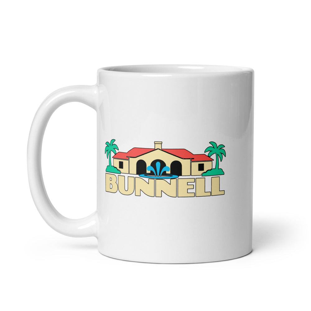Bunnell — white mug, 11 oz, left side, logo on both sides