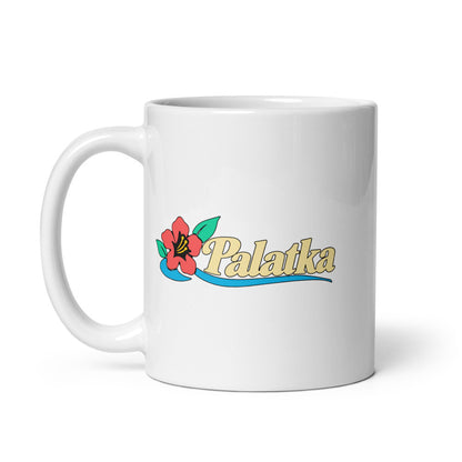 Palatka — white mug, 11 oz, left side, logo on both sides