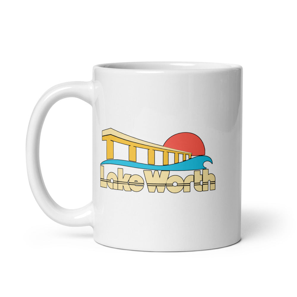 Lake Worth — white mug, 11 oz, left side, logo on both sides